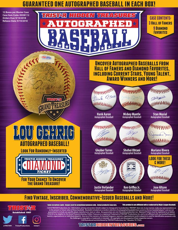 2018 TRISTAR HIDDEN TREASURES AUTO BASEBALL SERIES 10