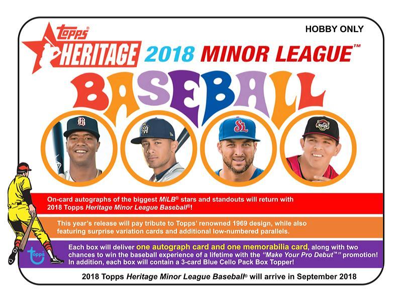 2018 TOPPS HERITAGE MINOR LEAGUE BASEBALL