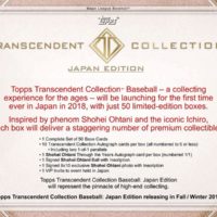 MLB 2018 TOPPS TRANSCENDENT COLLECTION JAPAN EDITION
