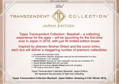 MLB 2018 TOPPS TRANSCENDENT COLLECTION JAPAN EDITION