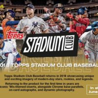 MLB 2018 TOPPS STADIUM CLUB BASEBALL RETAIL