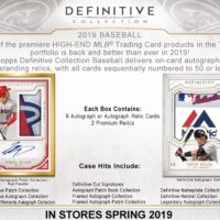 2019 TOPPS DEFINITIVE COLLECTION BASEBALL