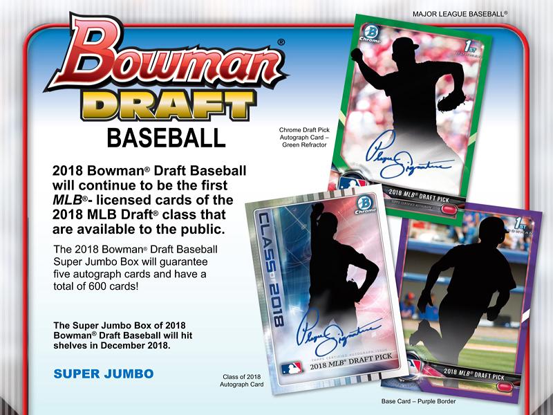 MLB 2018 BOWMAN DRAFT BASEBALL SUPER JUMBO