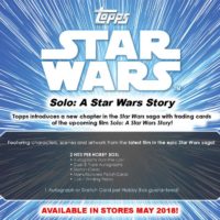 2018 TOPPS SOLO : A STAR WARS STORY