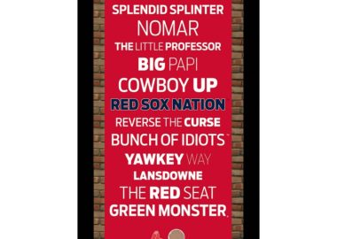 STEINER社　FRAMED MINI BOSTON RED SOX SUBWAY SIGN WALL ART WITH GAME-USED DIRT(9.5X16)(MLB AUTHENTICATED)