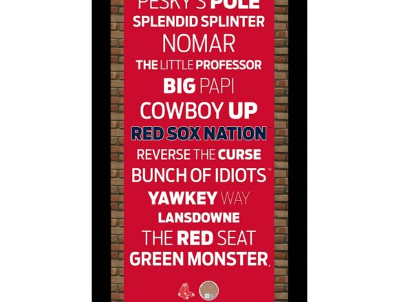 STEINER社　FRAMED MINI BOSTON RED SOX SUBWAY SIGN WALL ART WITH GAME-USED DIRT(9.5X16)(MLB AUTHENTICATED)