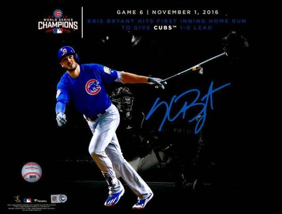 Kris Bryant Chicago Cubs 2016 MLB World Series Champions Autographed 11" x 14" World Series Spotlight Photograph[フレームなし]