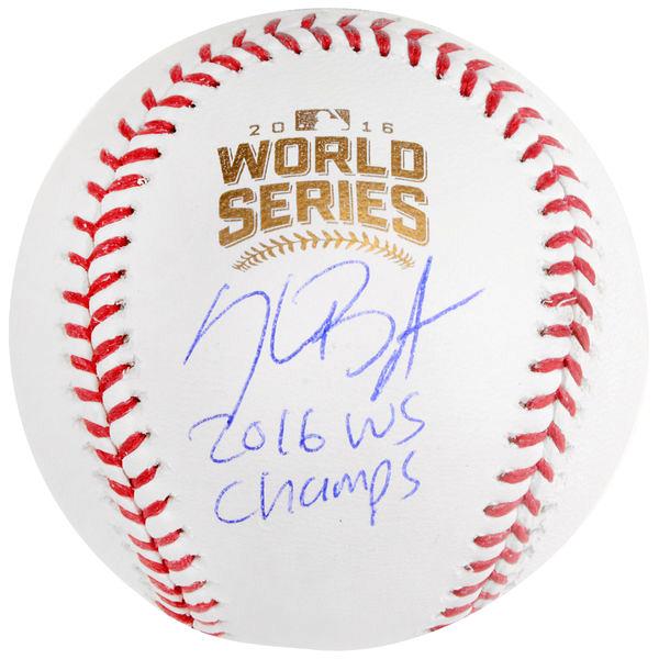 Kris Bryant Chicago Cubs 2016 MLB World Series Champions Autographed World Series Logo Baseball with 2016 WS Champs Inscription