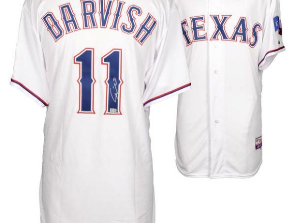 Yu Darvish Texas Rangers Autographed Majestic White Authentic Jersey