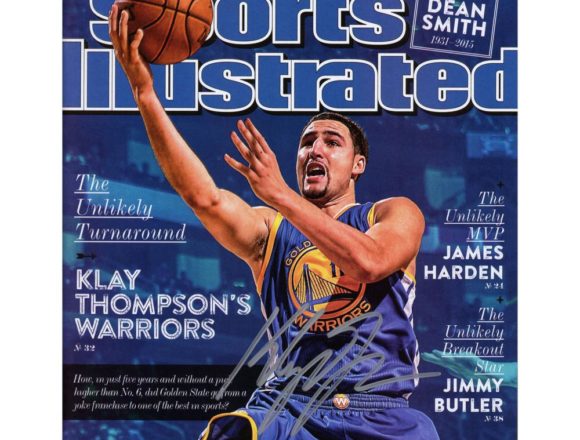 Autographed Golden State Warriors Klay Thompson Fanatics Authentic 2-23-15 Sports Illustrated Magazine