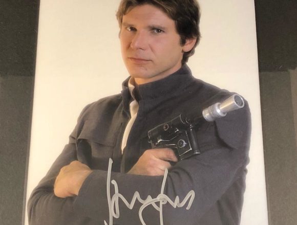 直筆サイン入り TOPPS スターウォーズ オフィシャルフォト ハン・ソロ(ハリソン・フォード) 8"x10"