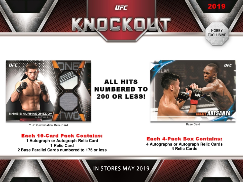 2019 TOPPS UFC KNOCKOUT