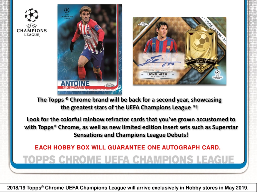 2018/19 TOPPS UEFA CHAMPIONS LEAGUE CHROME