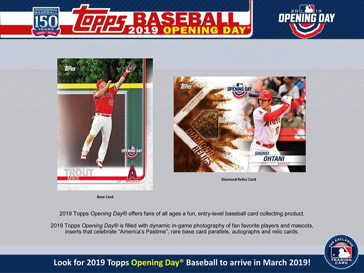 MLB 2019 TOPPS OPENING DAY BASEBALL