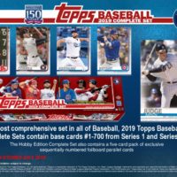 MLB 2019 TOPPS BASEBALL COMPLETE SET HOBBY