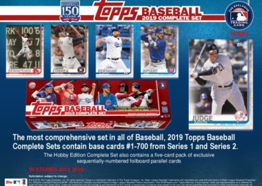 MLB 2019 TOPPS BASEBALL COMPLETE SET HOBBY