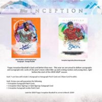 MLB 2019 TOPPS INCEPTION BASEBALL