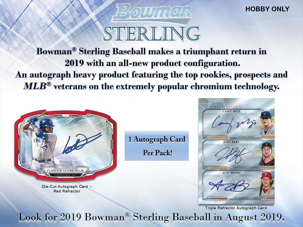 MLB 2019 BOWMAN STERLING BASEBALL