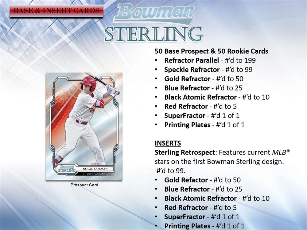 MLB 2019 BOWMAN STERLING BASEBALL | Trading Card Journal