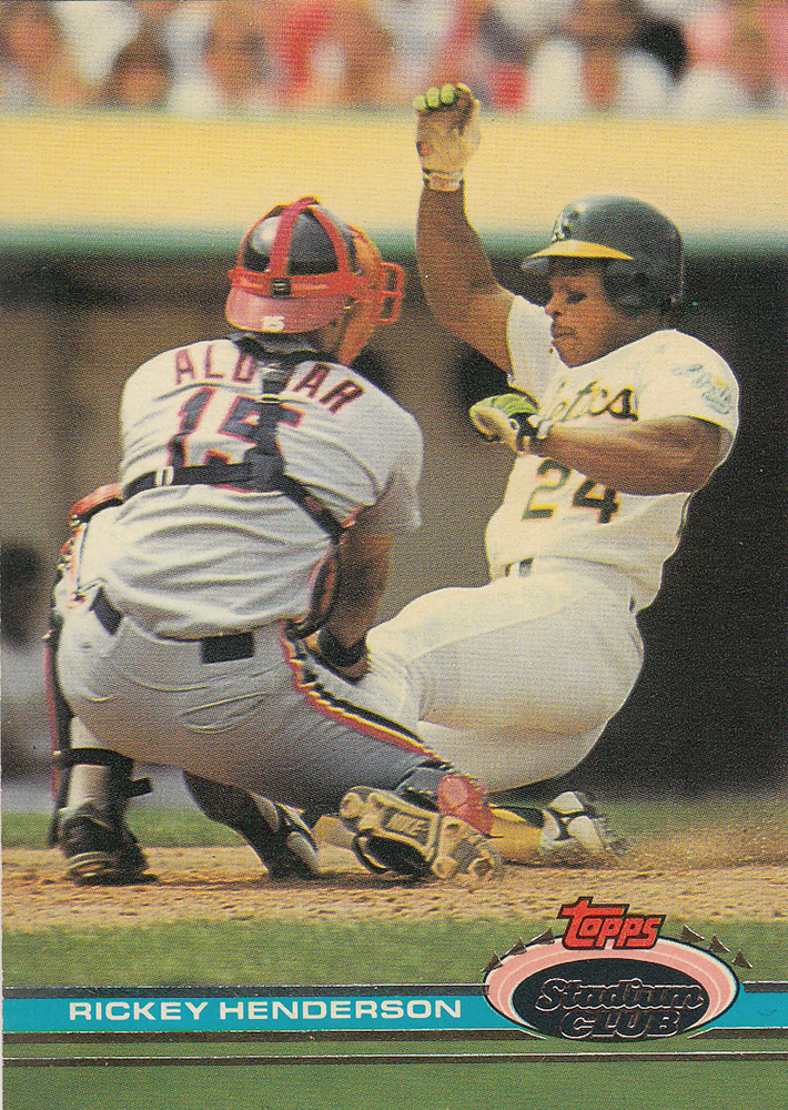 MLB 1991 TOPPS STADIUM CLUB RICKEY HENDERSON