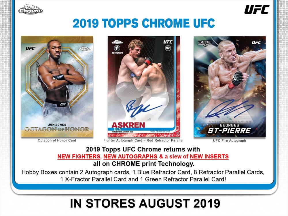 2019 TOPPS UFC CHROME