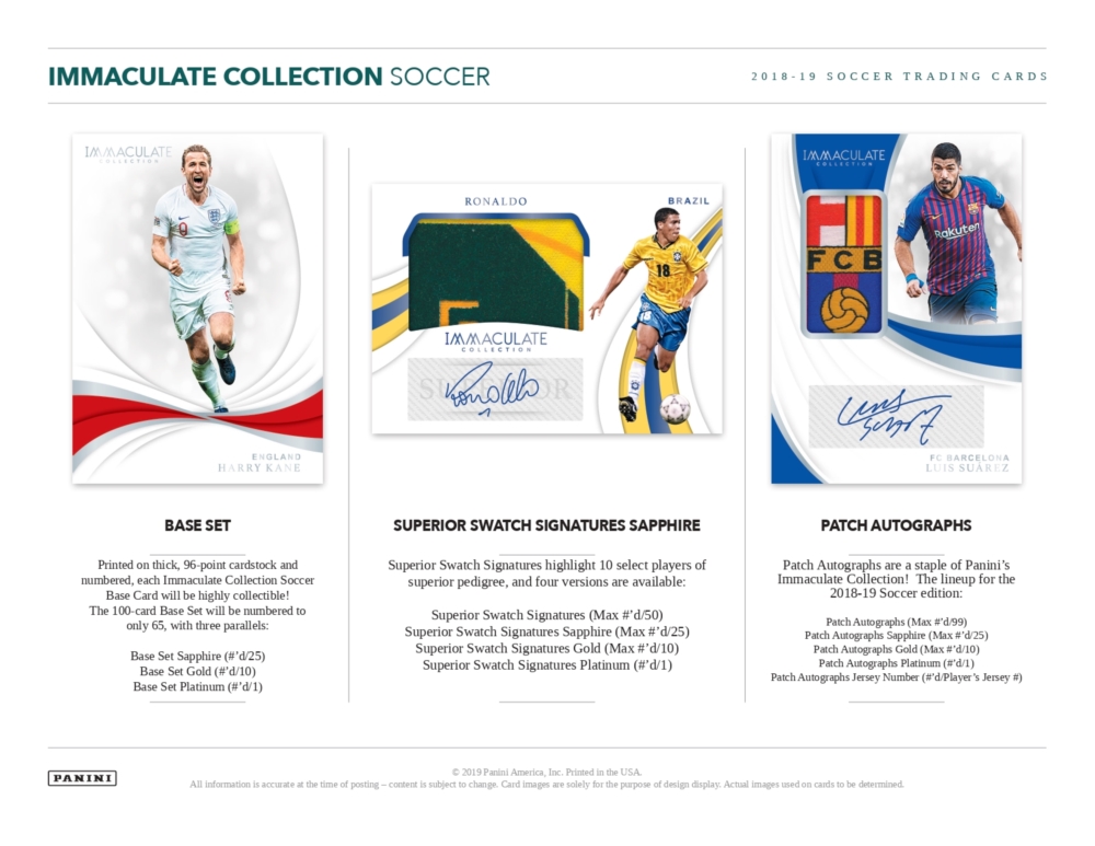 2018/19 PANINI IMMACULATE COLLECTION SOCCER | Trading Card Journal