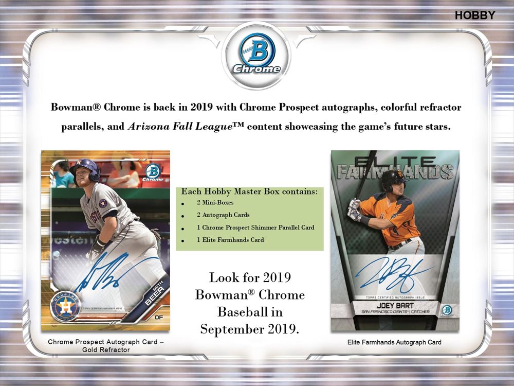 MLB 2019 BOWMAN CHROME HOBBY