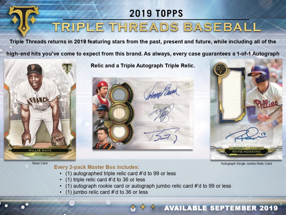 MLB 2019 TOPPS TRIPLE THREADS BASEBALL