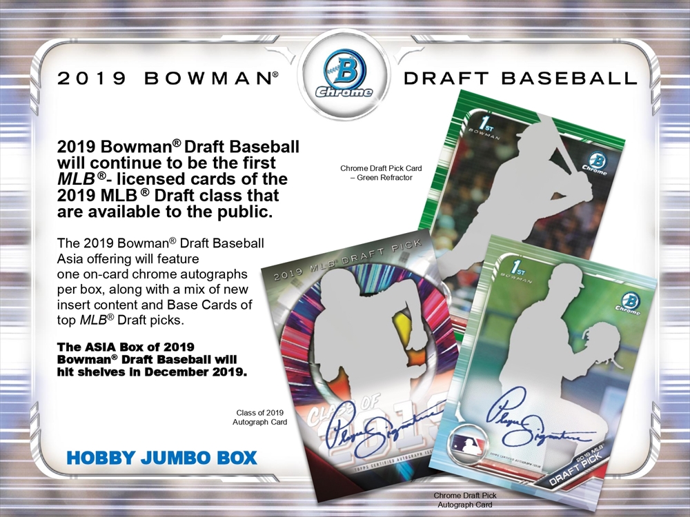 TOPPS MLB 2019 BOWMAN DRAFT BASEBALL ASIA EDITION