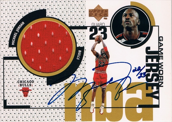 1998-99 UPPER DECK GAME WORN JERSEY AUTOGRAPH M.JORDAN