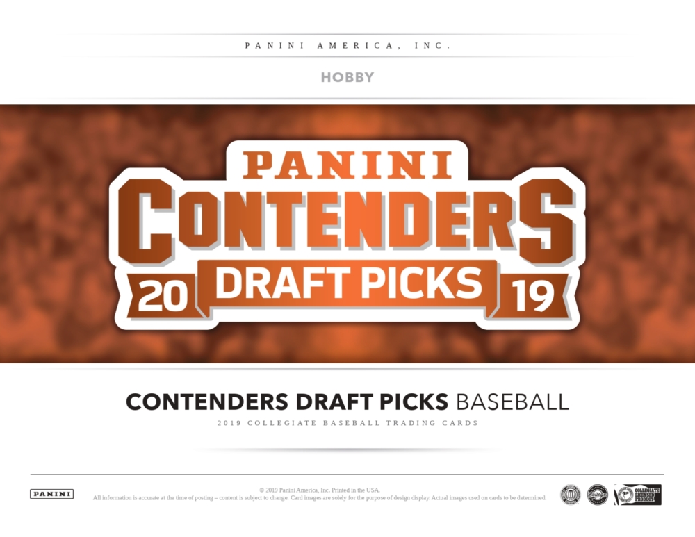 2019 PANINI CONTENDERS DRAFT BASEBALL