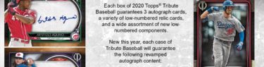 MLB 2020 TOPPS TRIBUTE BASEBALL