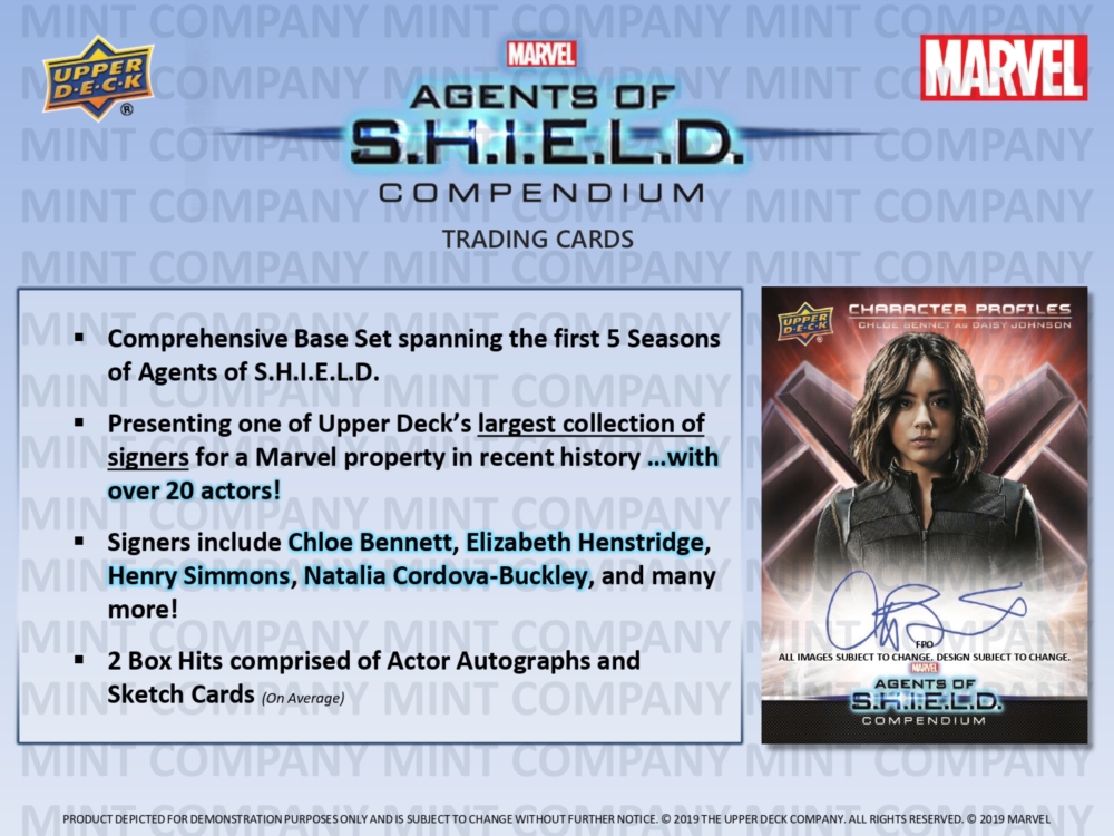 2019 Upper Deck Marvel Agents of SHIELD Compendium