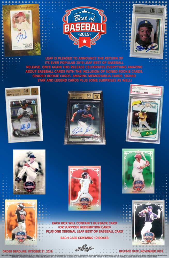 2019 LEAF BEST OF BASEBALL