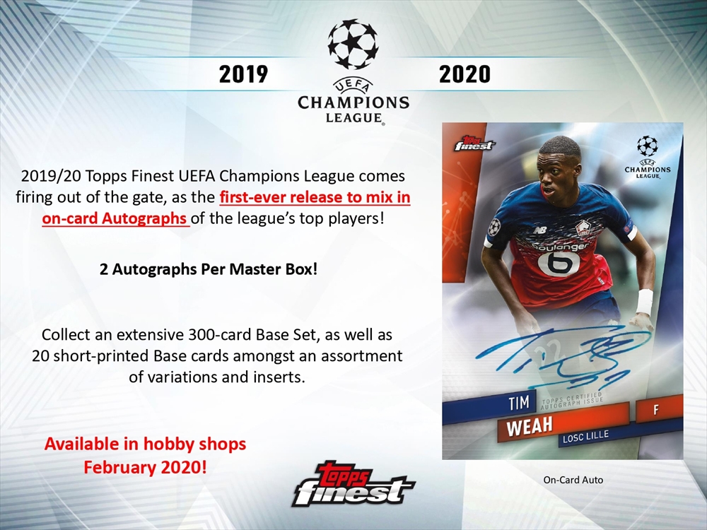 2019/20 TOPPS FINEST UEFA CHAMPIONS LEAGUE