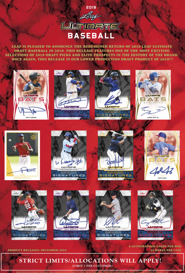 2019 LEAF ULTIMATE DRAFT BASEBALL