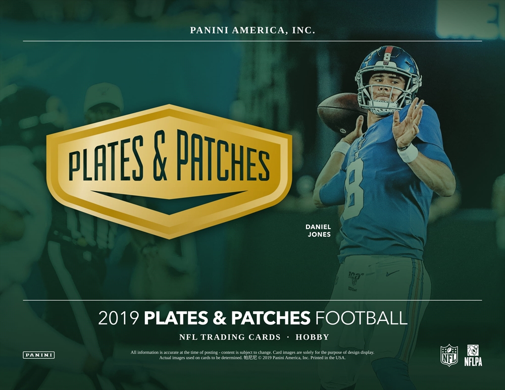 NFL 2019 PANINI PLATES & PATCHES FOOTBALL
