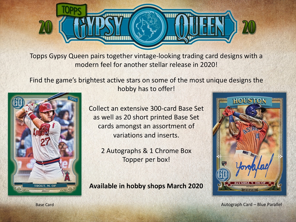 MLB 2020 TOPPS GYPSY QUEEN BASEBALL