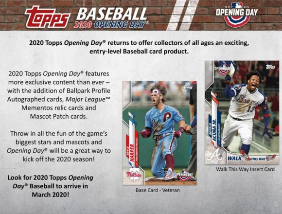 MLB 2020 TOPPS OPENING DAY BASEBALL