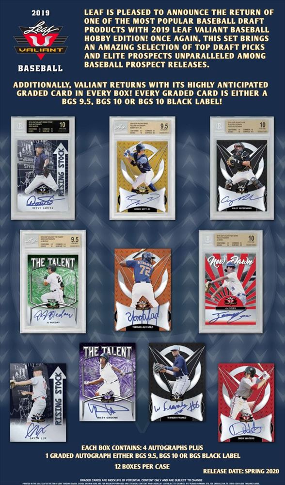 2019 LEAF VALIANT DRAFT BASEBALL