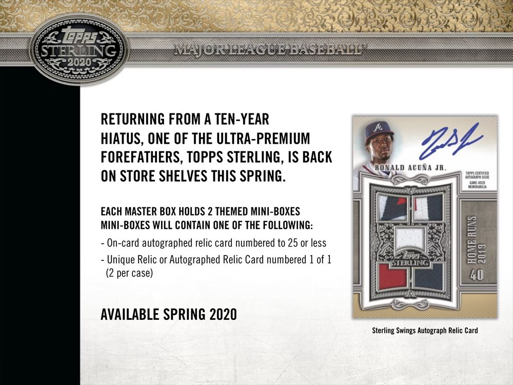 2020 Topps Sterling Baseball