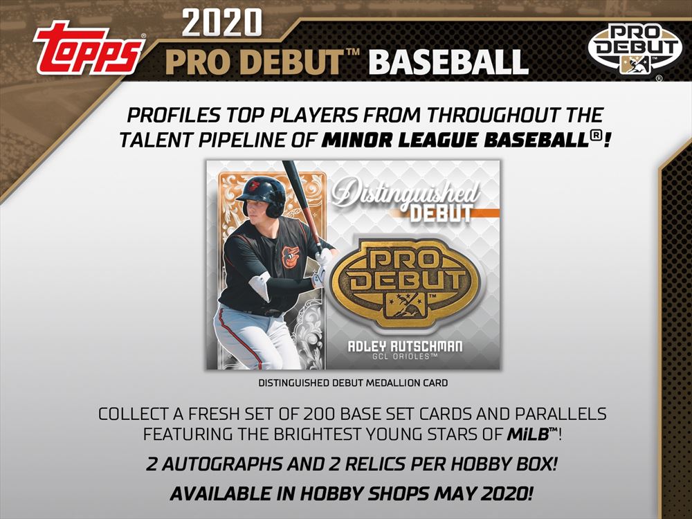 2020 TOPPS PRO DEBUT BASEBALL HOBBY