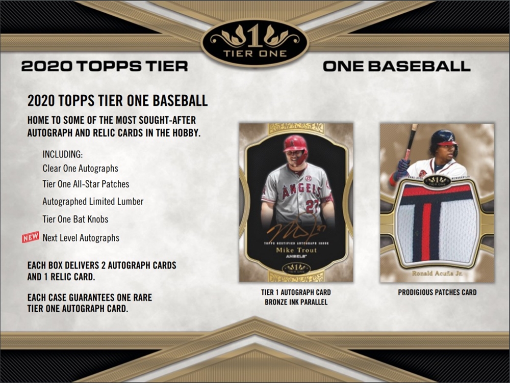 MLB 2020 TOPPS TIER ONE BASEBALL