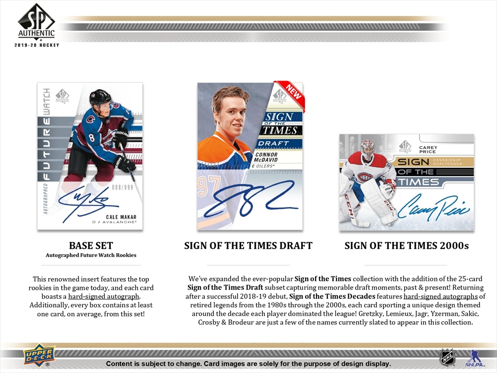 NHL 2019-20 SP AUTHENTIC HOCKEY | Trading Card Journal