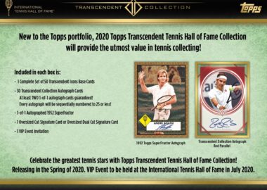 TOPPS 2020 TENNIS HALL OF FAME TRANSCENDENT