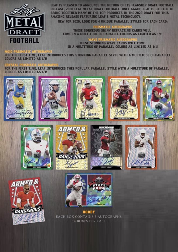 2020 LEAF METAL DRAFT FOOTBALL HOBBY