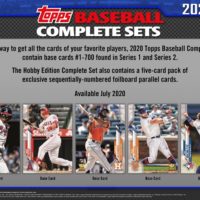 MLB 2020 TOPPS BASEBALL COMPLETE SET HOBBY