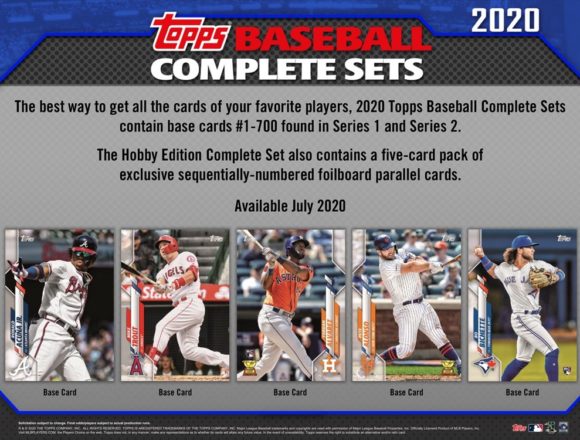 MLB 2020 TOPPS BASEBALL COMPLETE SET HOBBY