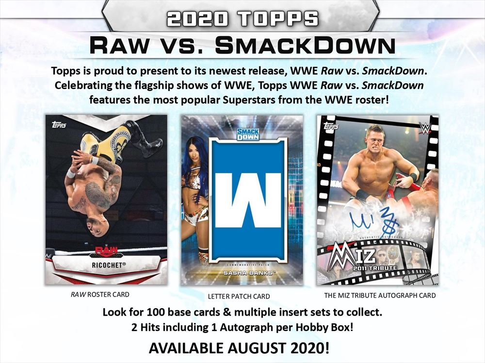 2020 TOPPS WWE RAW VS SMACKDOWN