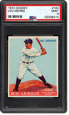 1933 Goudey Lou Gehrig #160